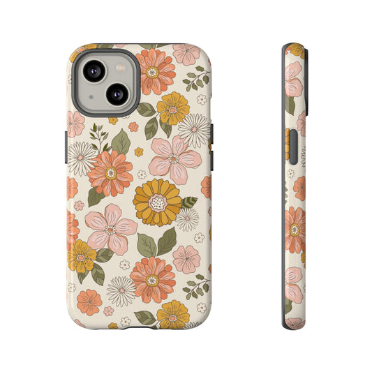 Retro Floral Phone Case - Vintage Aesthetic for iPhone, Samsung & Google Pixel