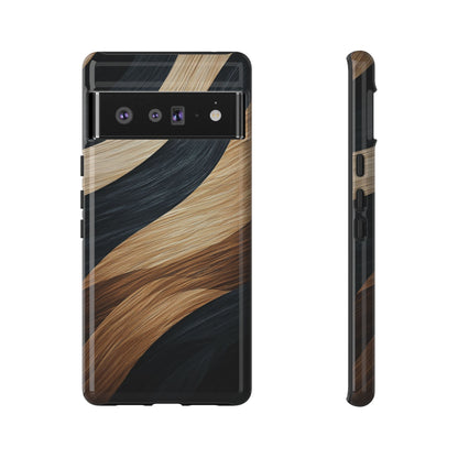 Metallic Black & Gold Zebra Stripes Phone Case for iPhone, Samsung & Google Pixel