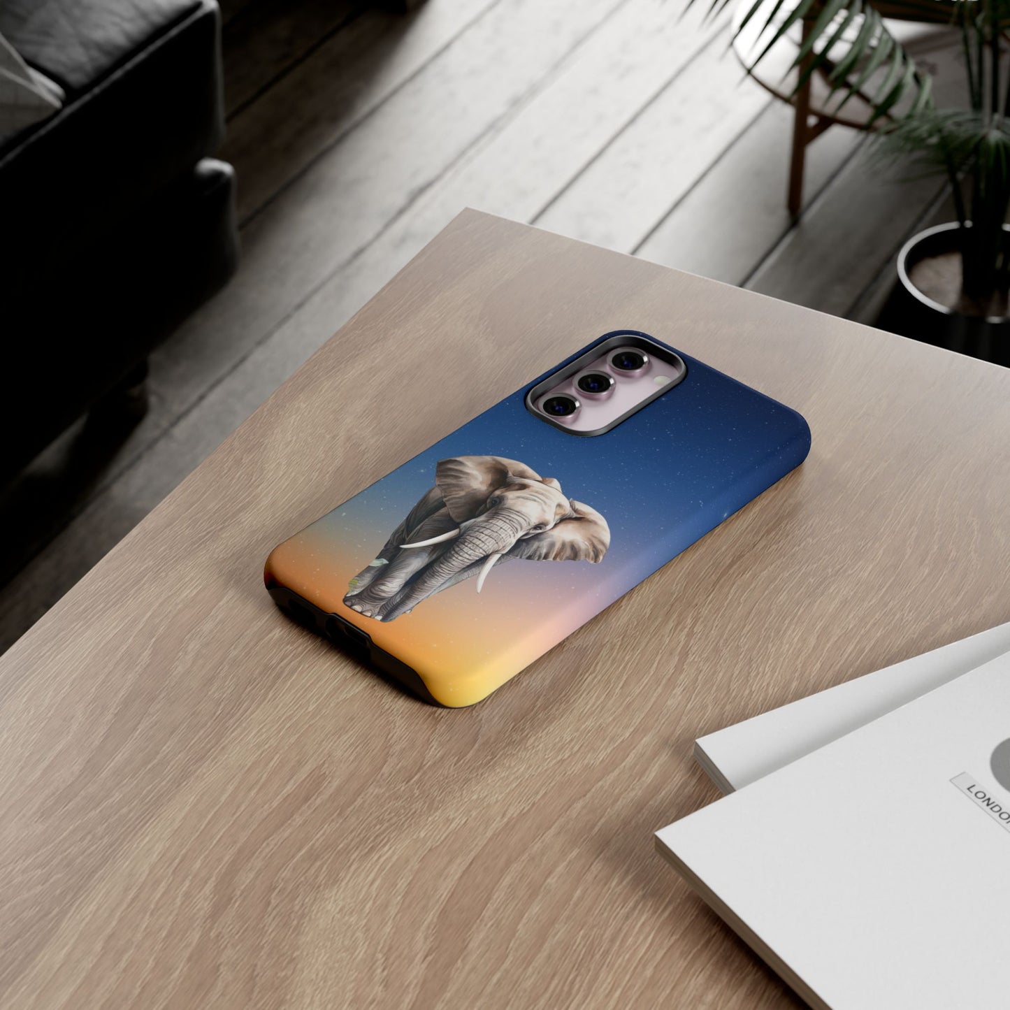 Celestial Elephant Mobile Cover – Dreamy Night Sky Aesthetic