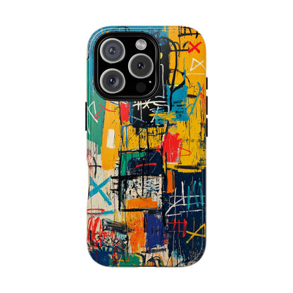 Basquiat Phone Case – Urban Street Art Design - iPhone, Samsung & Google Pixel Cover - Artistic Painting Case,  Art Lover Gift