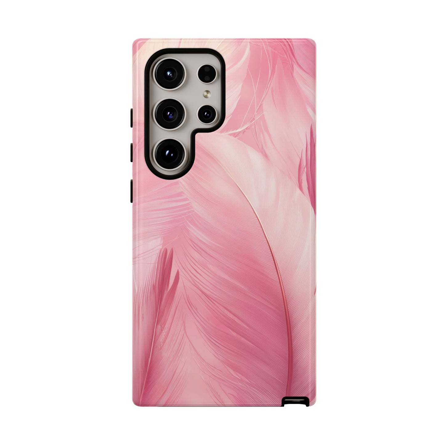 Soft Pink Flamingo Feather Phone Case for iPhone, Samsung & Google Pixel