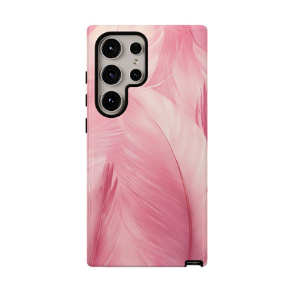 Soft Pink Flamingo Feather Phone Case for iPhone, Samsung & Google Pixel