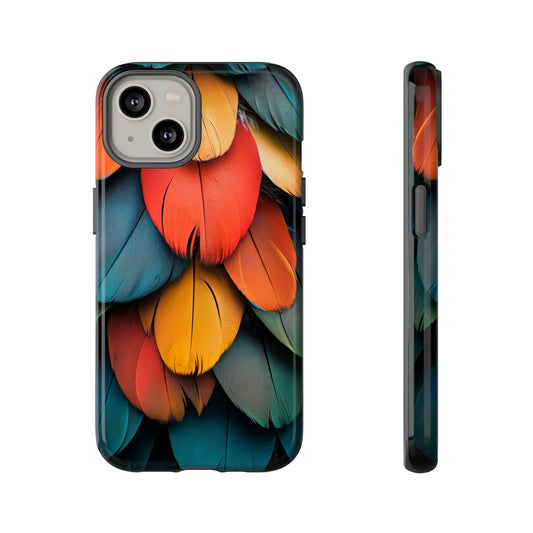 Exotic Macaw Feather Phone Case for iPhone, Samsung & Google Pixel