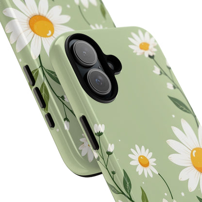 Green Floral Case, Daisy Pattern Design, Iphone Case Design, Perfect Gift For Her
