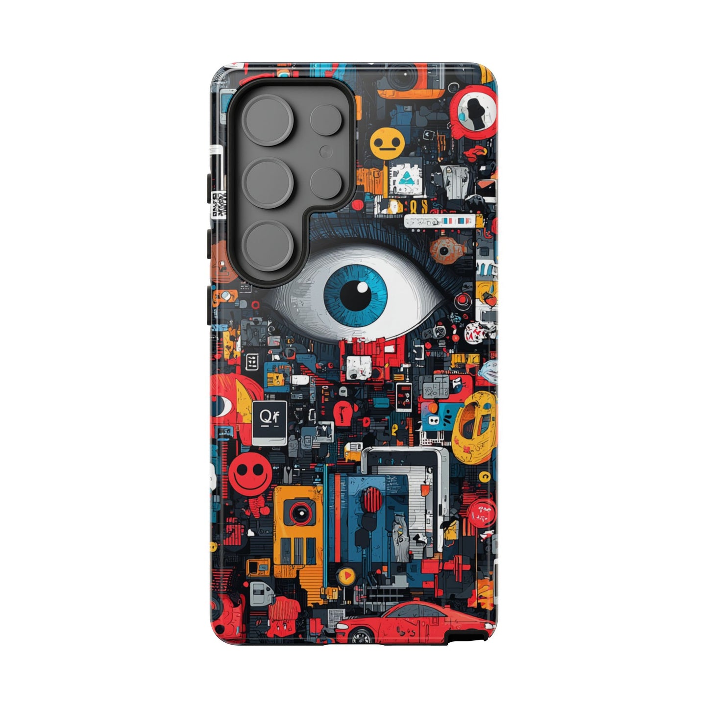 Contemporary Art Phone Case – Basquiat Graffiti Cover - iPhone, Samsung & Google Pixel Cover - Artistic Painting Case,  Art Lover Gift