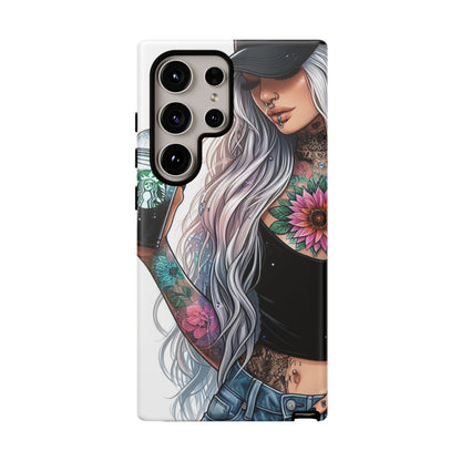 Tattooed Coffee Queen – Edgy Urban Aesthetic Mobile Cover