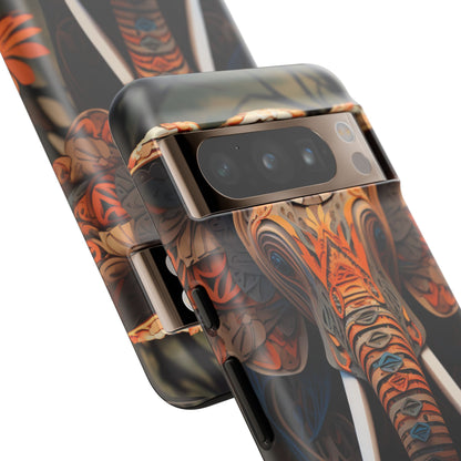 Elegant Artistic Elephant Mobile Cover – Intricate Paper-Cut Design