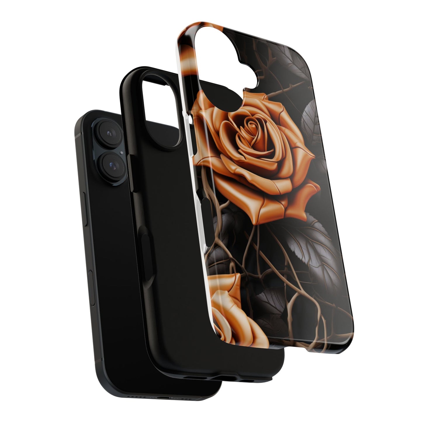 Midnight Gold Rose Mobile Case