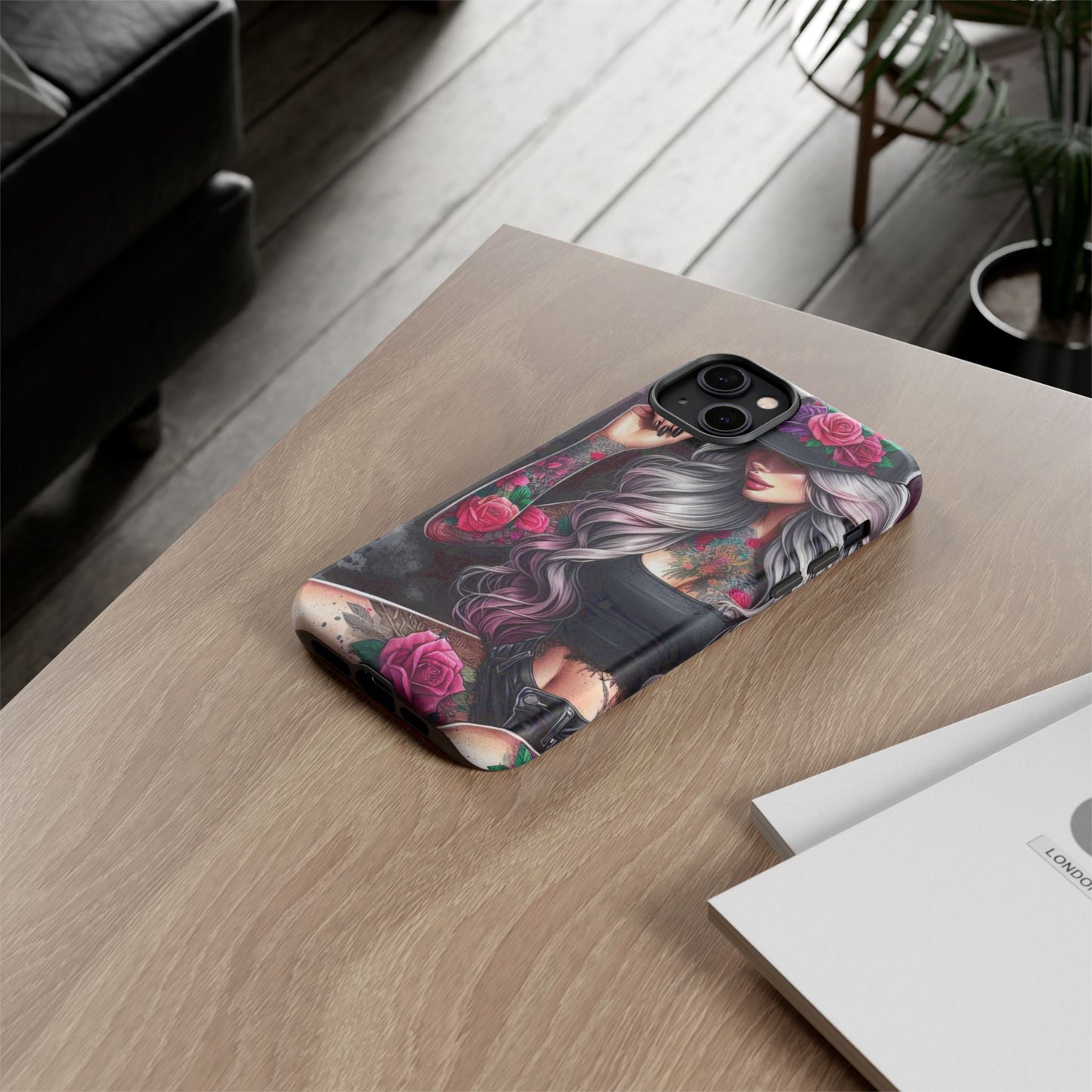 Ink & Roses – Edgy Floral Rebel Mobile Cover