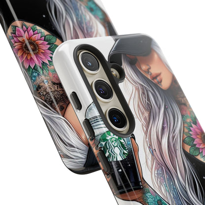 Tattooed Coffee Queen – Edgy Urban Aesthetic Mobile Cover