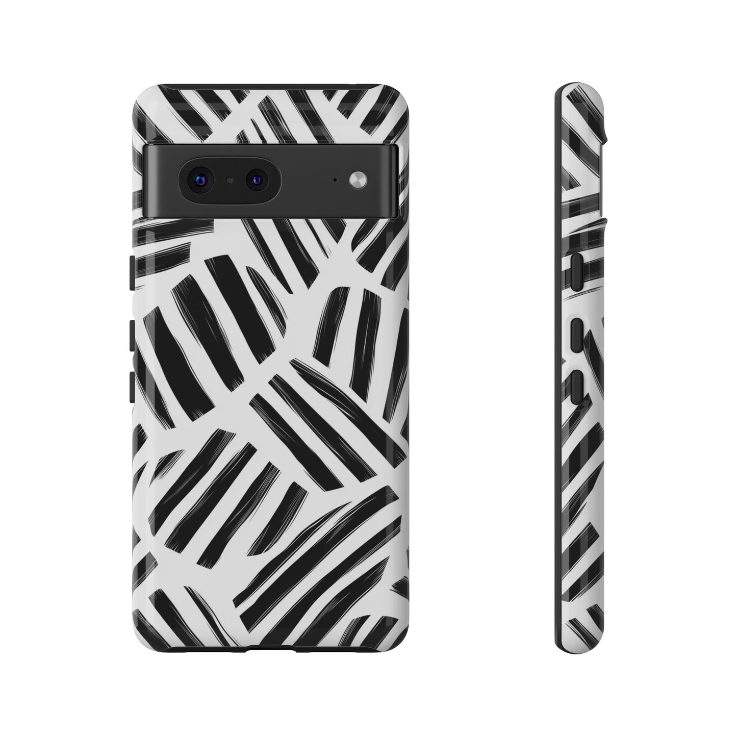 Sleek Noir Striped Phone Case for iPhone, google Pixel & Samsung