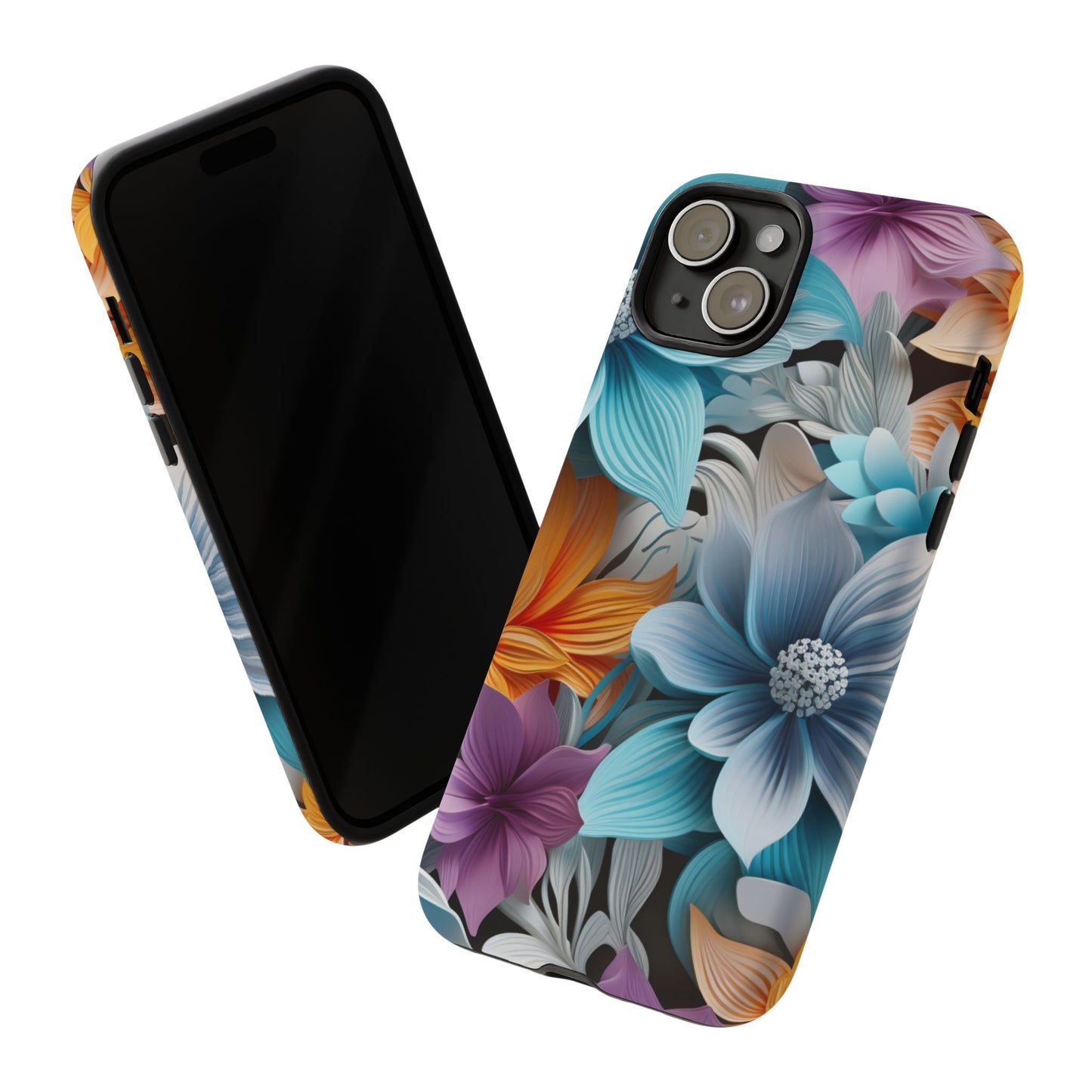 Elegant 3D Floral Bloom Mobile Case – Vivid & Artistic