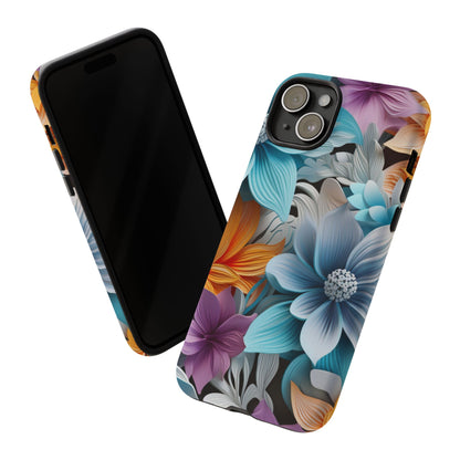 Elegant 3D Floral Bloom Mobile Case – Vivid & Artistic