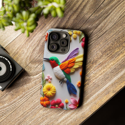 Elegant Hummingbird with Floral Mosaic Design | Nature's Artistic Vibes | iPhone 16 Pro