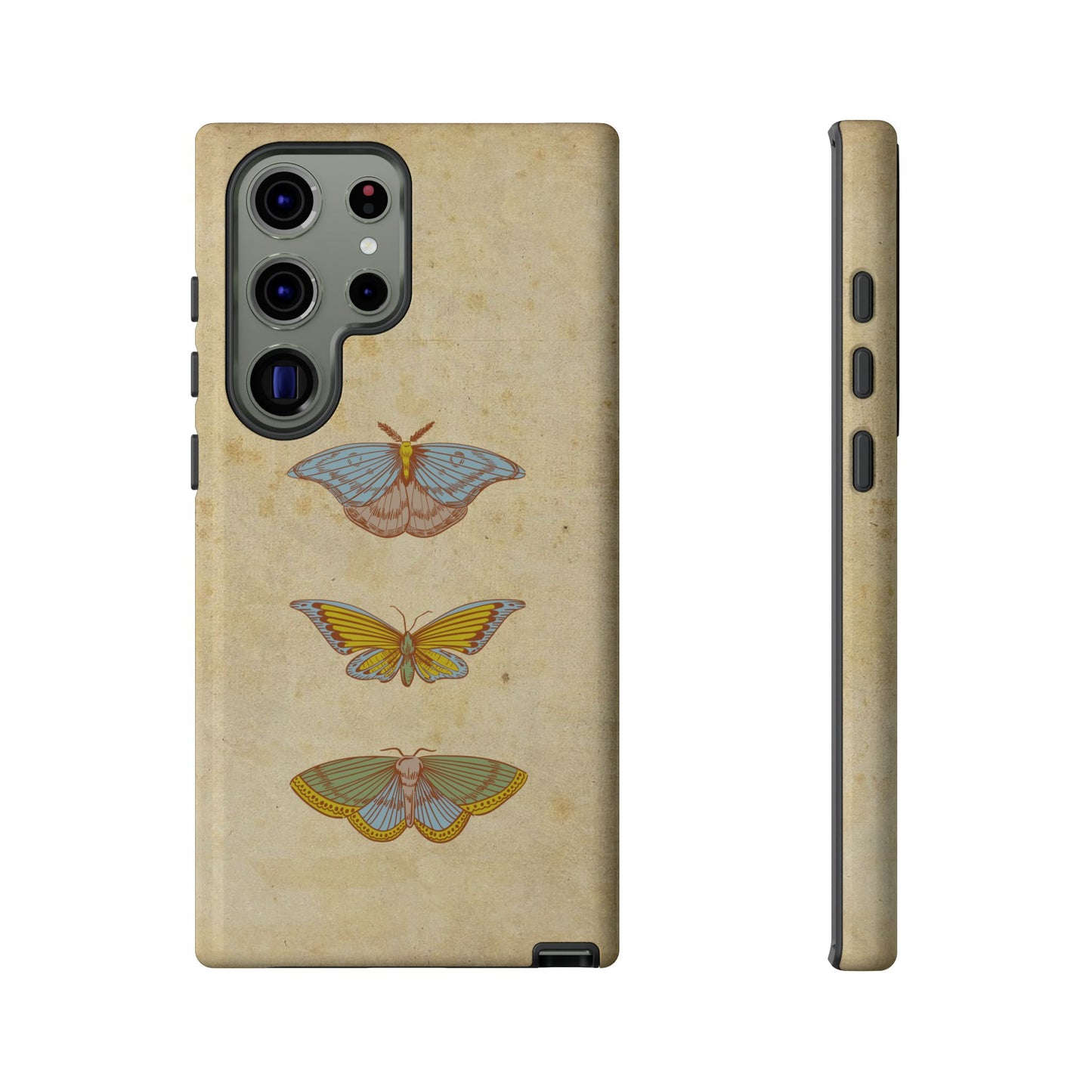 Minimal Vintage Butterfly Phone Case – Aesthetic Beige Background for iPhone, Samsung & Pixel