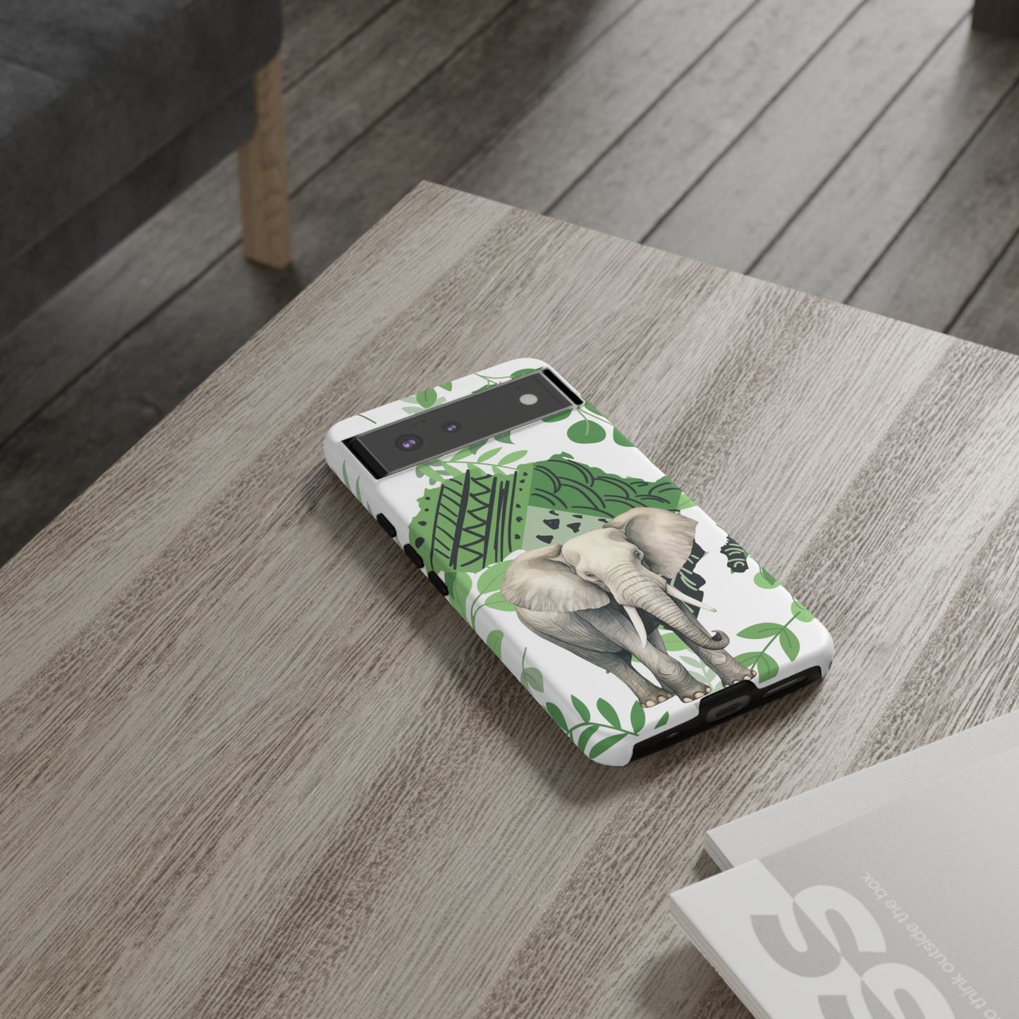 Tropical Elephant Mobile Cover – Nature-Inspired Boho Art
