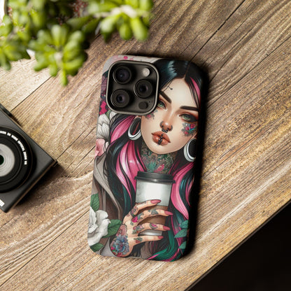 Tattooed Coffee Lover Art Mobile Case