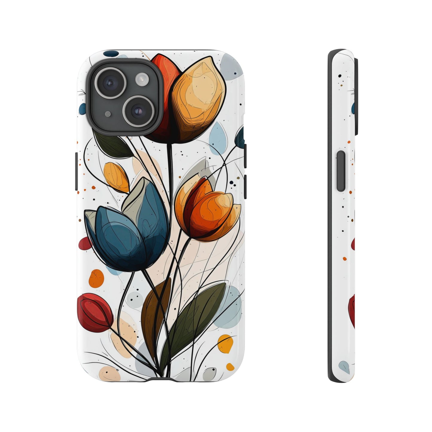 Tulip Whimsy – Artistic Floral Phone Case for iPhone, Pixel & Samsung