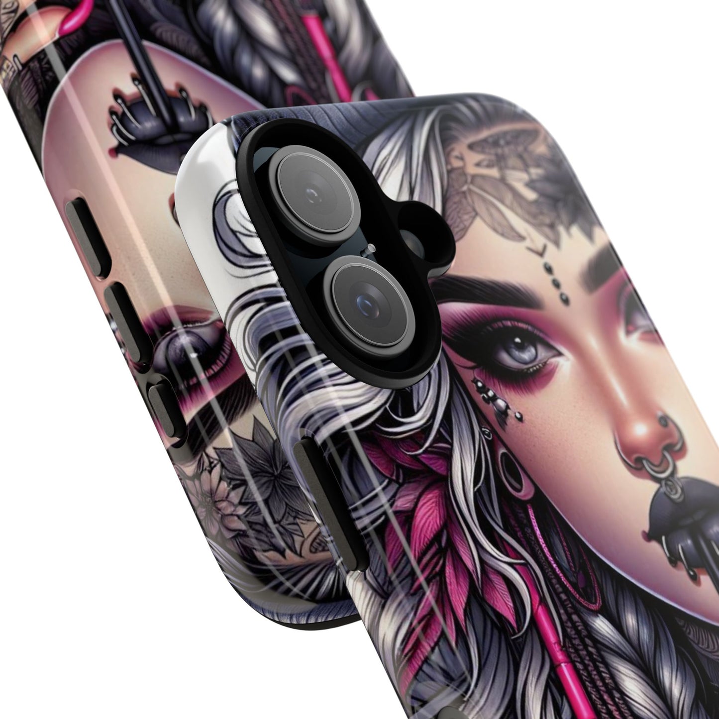 Icy Rebel – Silver Dreads & Edgy Street Chic Mobile Cover