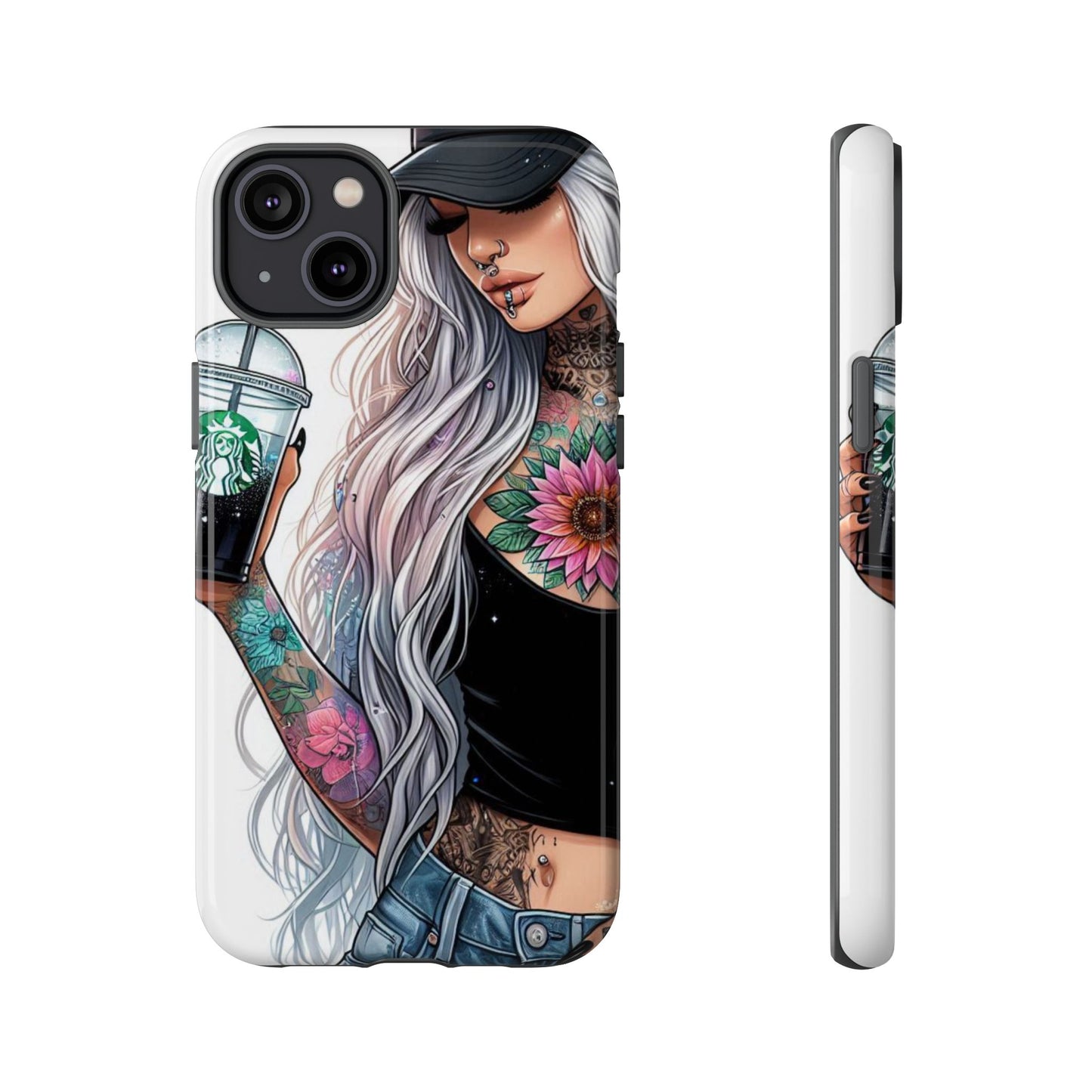 Tattooed Coffee Queen – Edgy Urban Aesthetic Mobile Cover