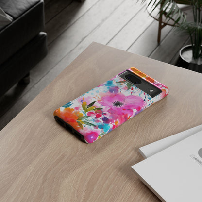 Vibrant Watercolor Floral Phone Case – Artistic & Colorful Design