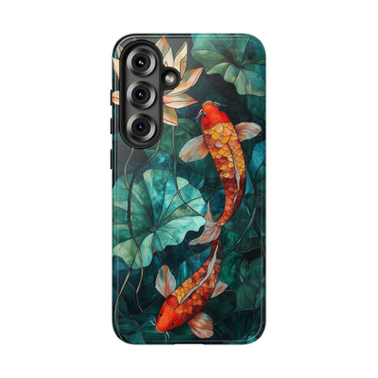 Lotus Serenity" – Koi Pond Stained Glass Case or iPhone, Samsung & Pixel