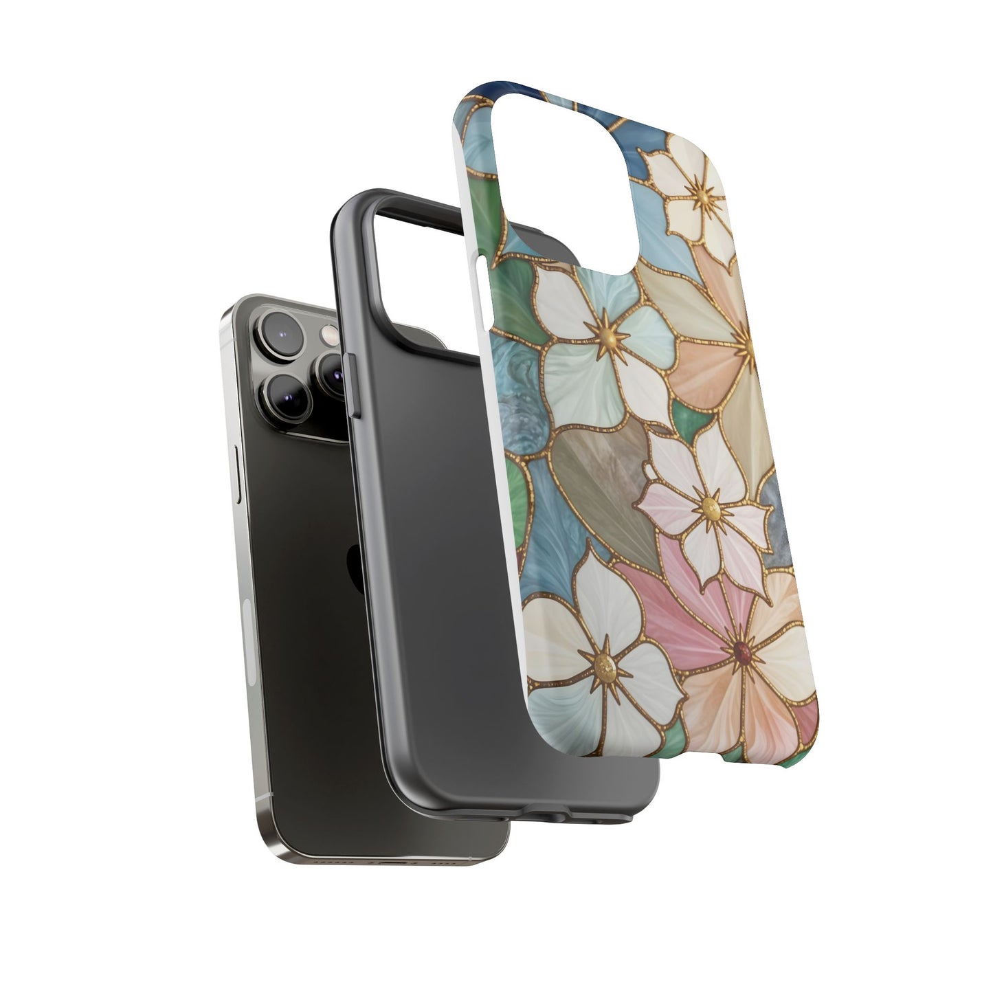 Floral Symphony: Stained Glass Elegance