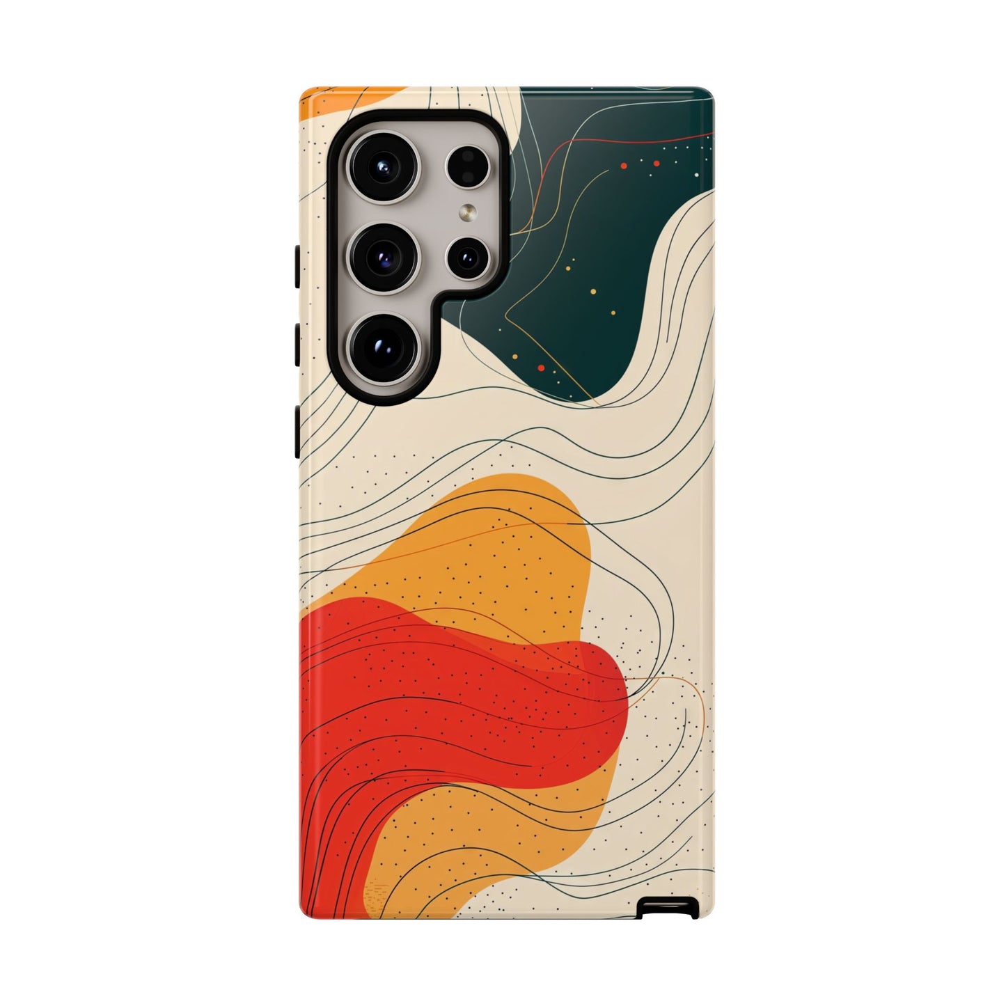 Wavy Vibes Abstract Phone Case – Bold Retro Design for iPhone, Samsung & Pixel