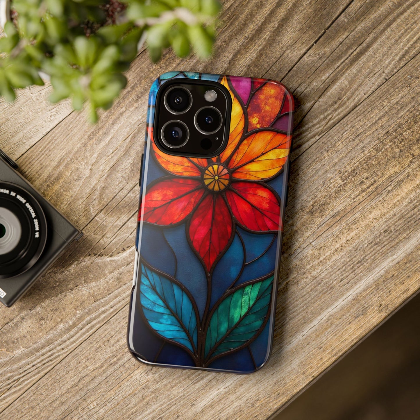 Radiant Blossom: Red and Orange Floral Elegance