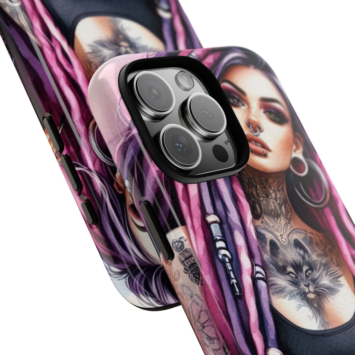 Tattooed Rebel – Gothic Cat Spirit Mobile Cover