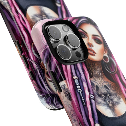 Tattooed Rebel – Gothic Cat Spirit Mobile Cover