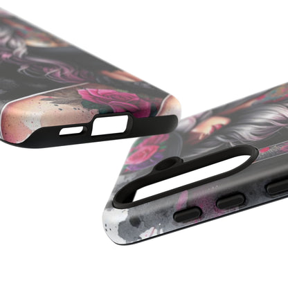 Ink & Roses – Edgy Floral Rebel Mobile Cover