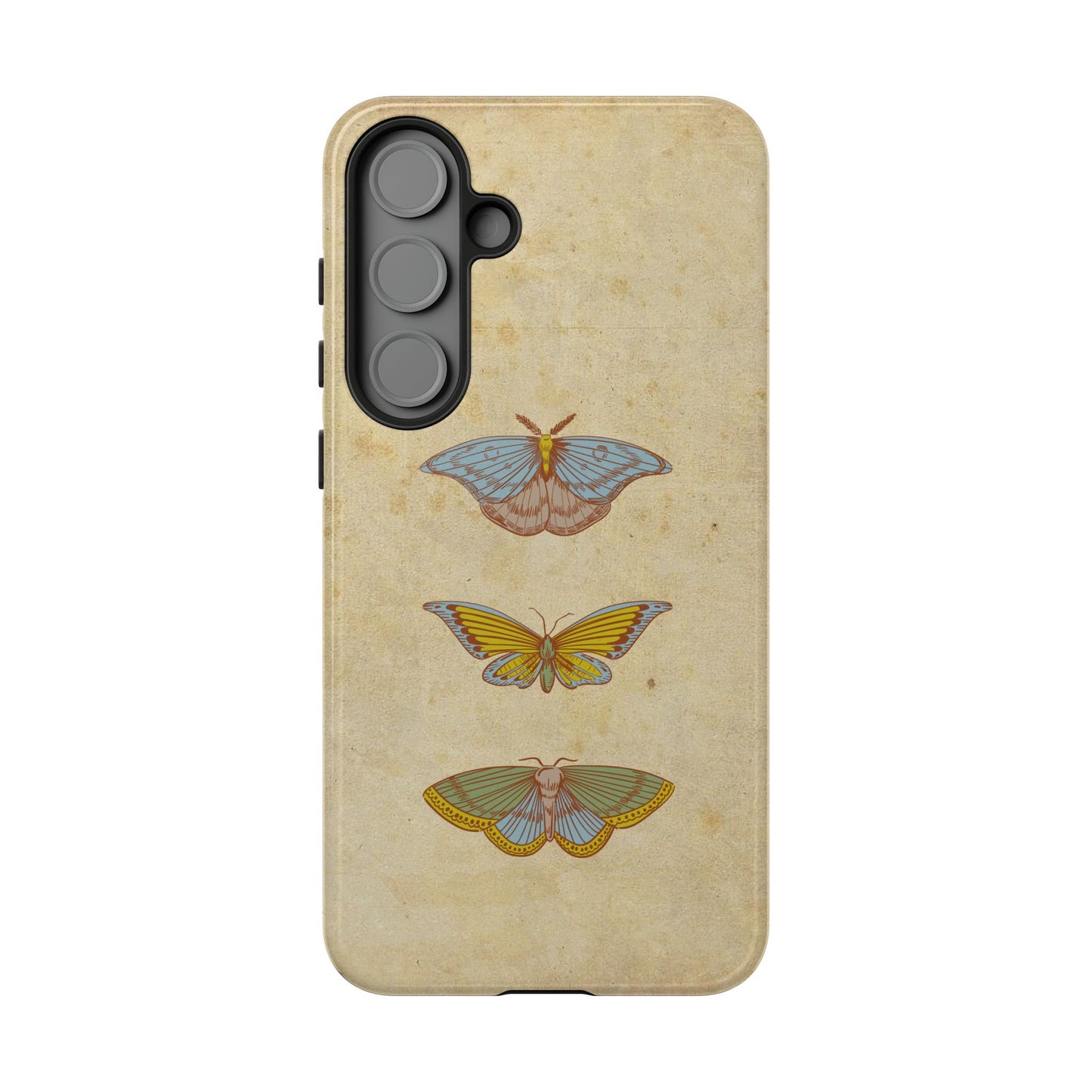 Minimal Vintage Butterfly Phone Case – Aesthetic Beige Background for iPhone, Samsung & Pixel