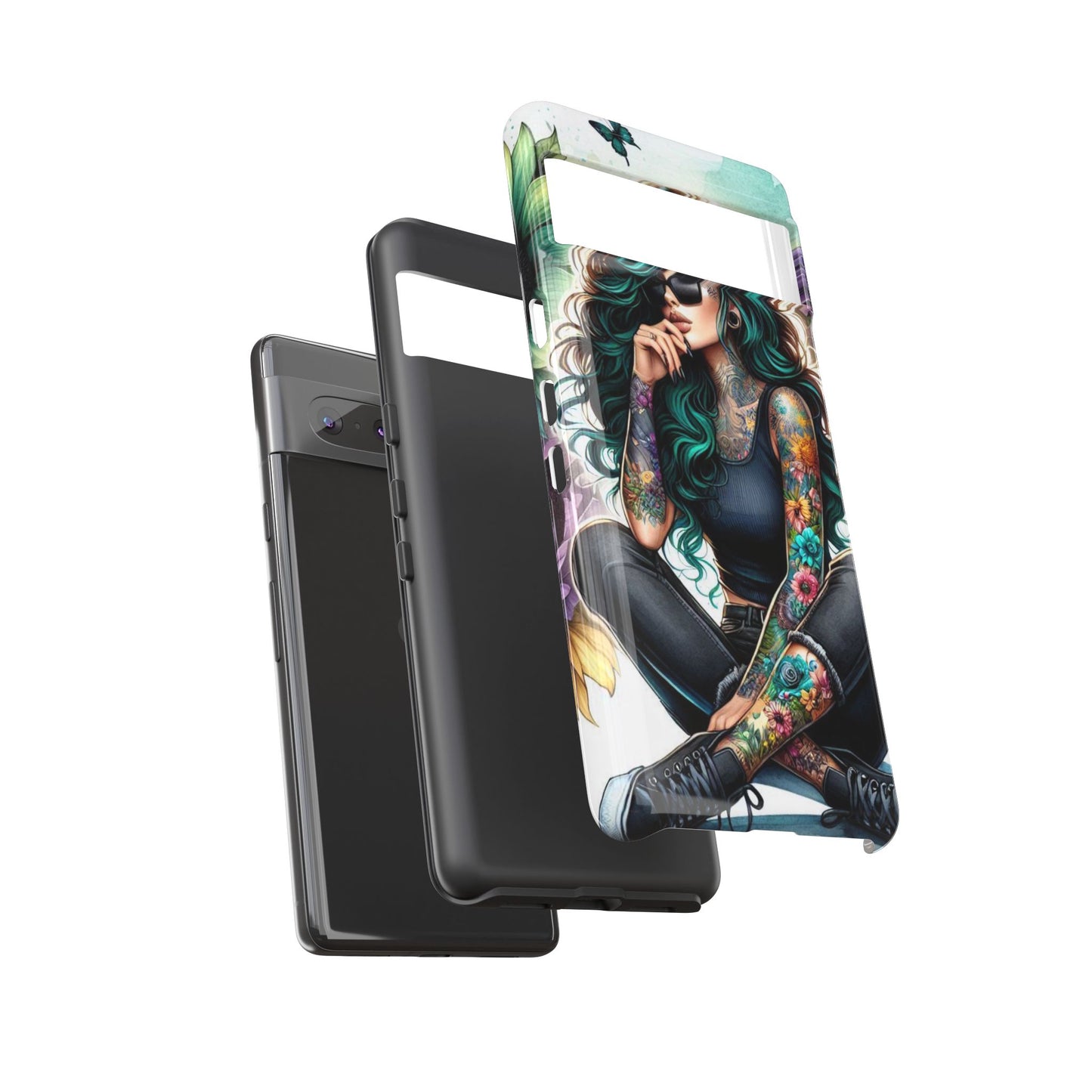 Urban Wildflower – Edgy Tattooed Beauty Mobile Cover