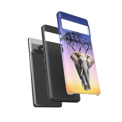 Surreal Elephant Tree Mobile Cover – Dreamy Sunset Fantasy