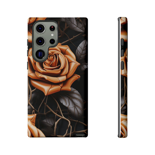 Midnight Gold Rose Mobile Case