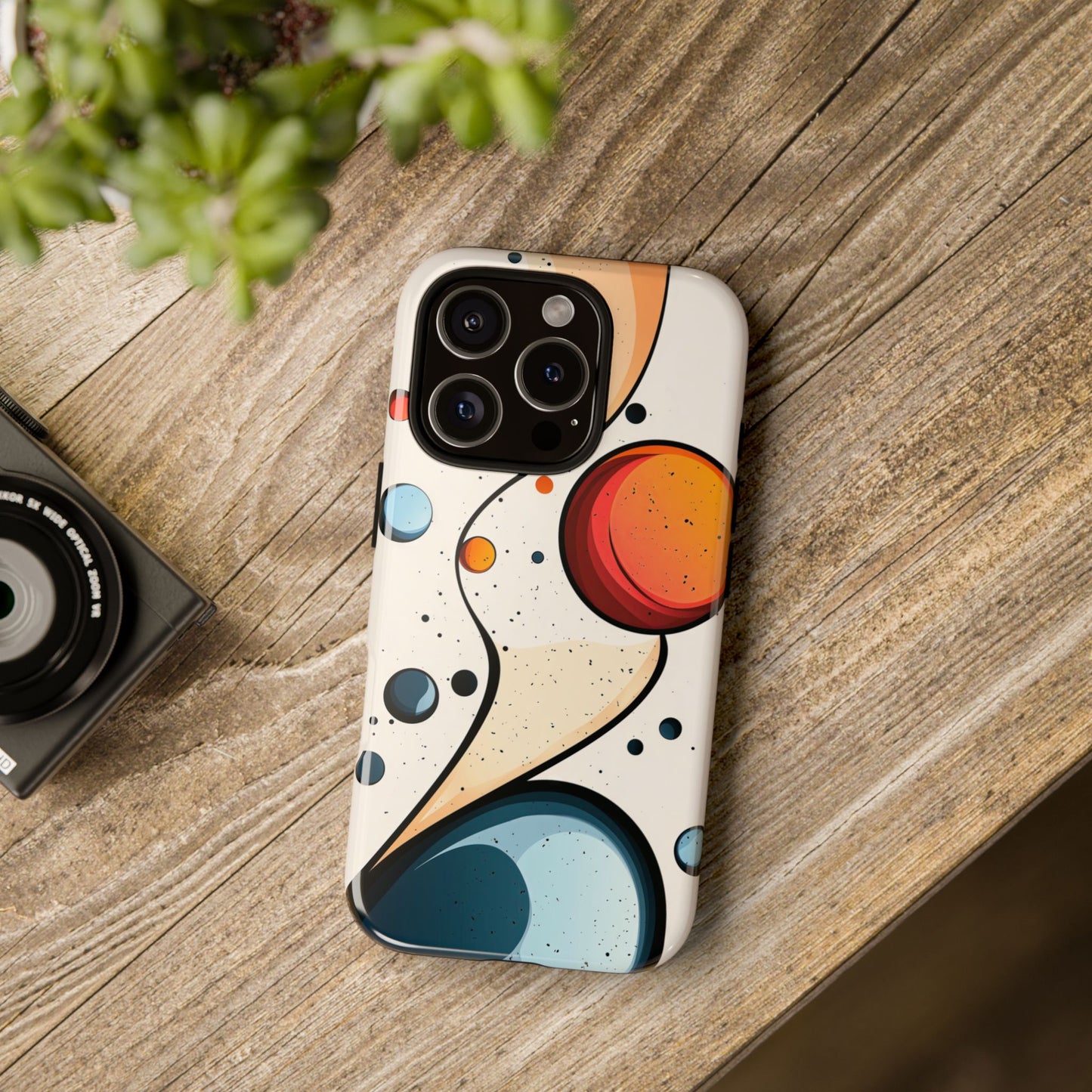 Solar Drift – Abstract Orbital Phone Case for iPhone, Samsung & Pixel