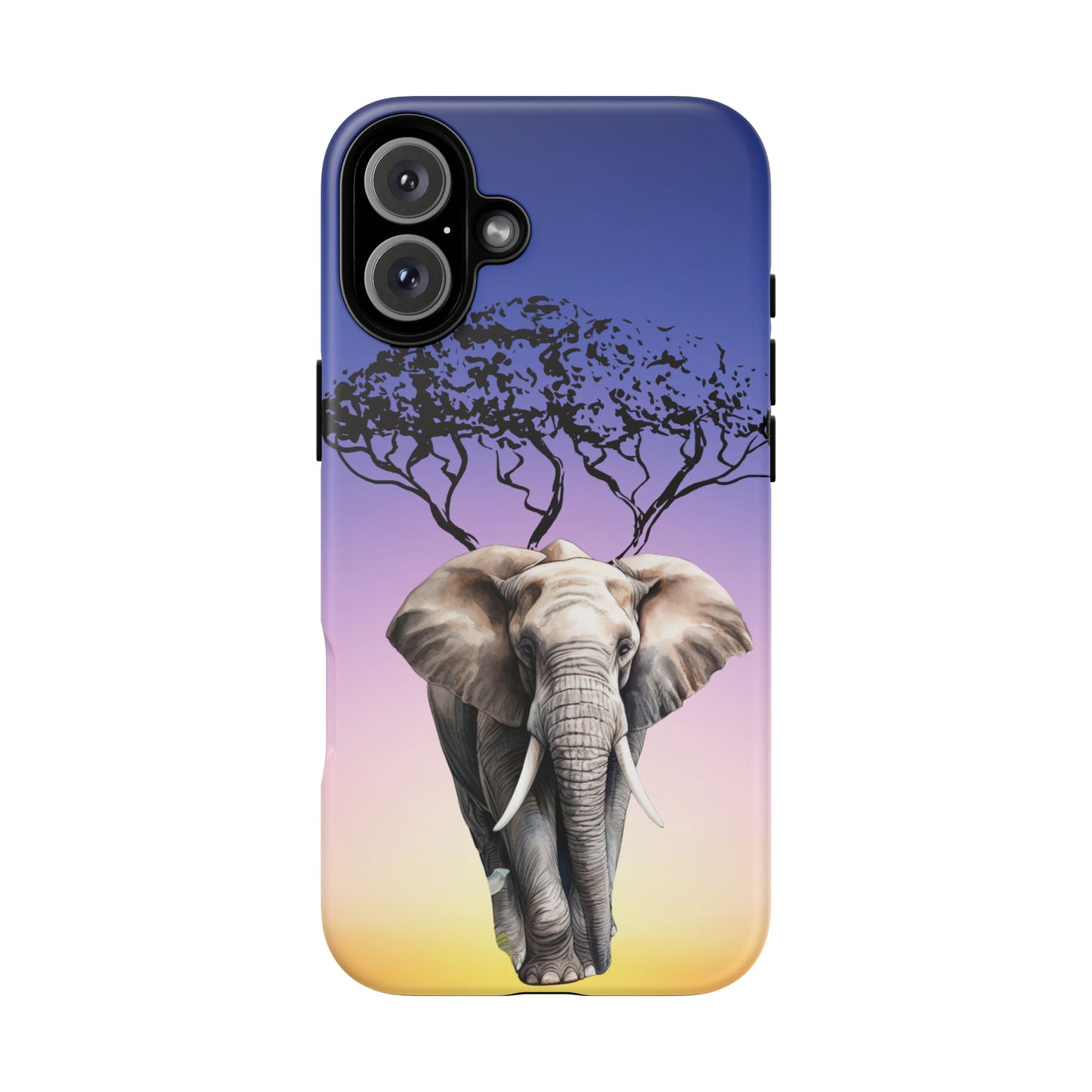 Surreal Elephant Tree Mobile Cover – Dreamy Sunset Fantasy