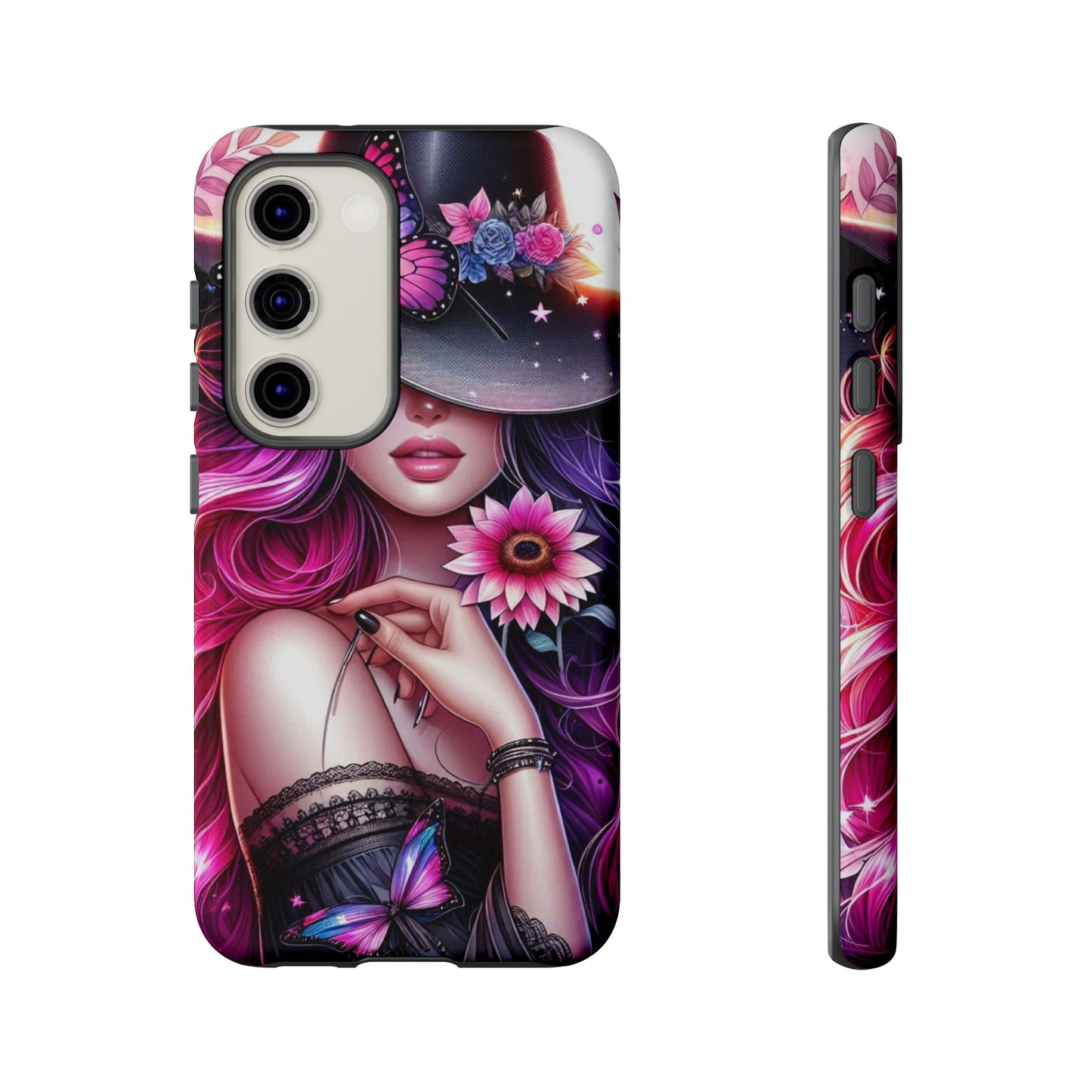 Celestial Charm – Cosmic Cowgirl & Butterfly Magic Mobile Cover
