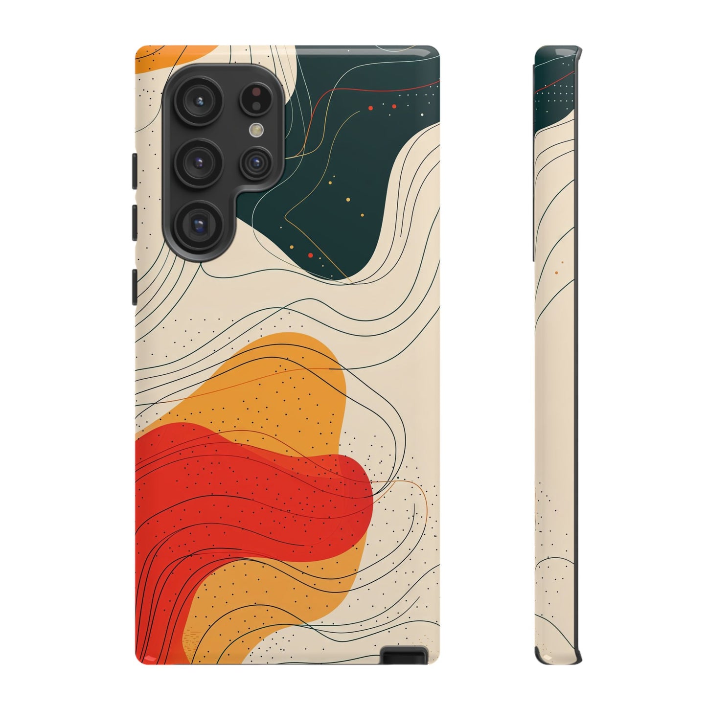 Wavy Vibes Abstract Phone Case – Bold Retro Design for iPhone, Samsung & Pixel