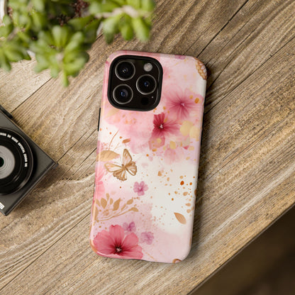 Blush Elegance Floral Mobile Case