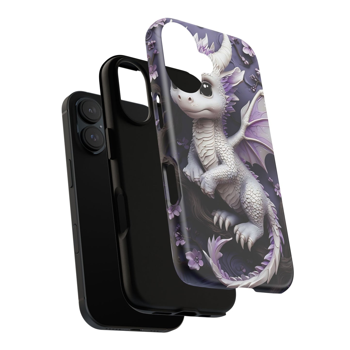 Charming Young Dragon on a Branch Phone Case Design
