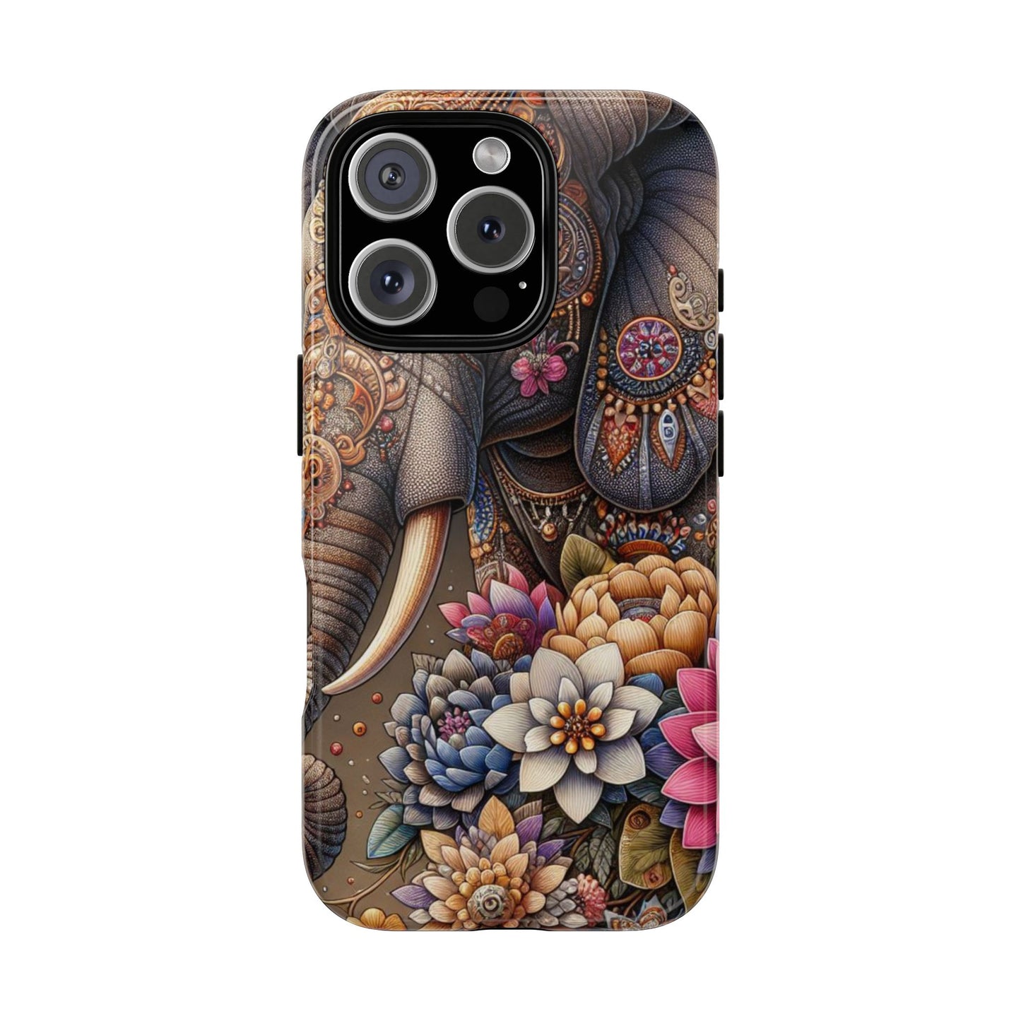 Royal Ornate Elephant Mobile Cover – Luxurious Bohemian Art