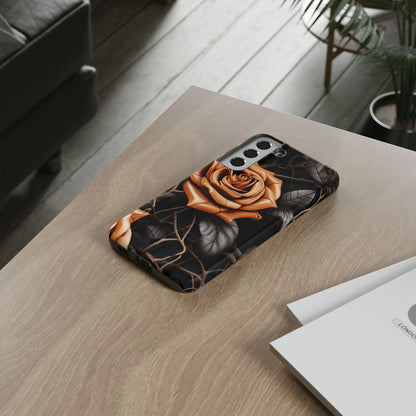 Midnight Gold Rose Mobile Case