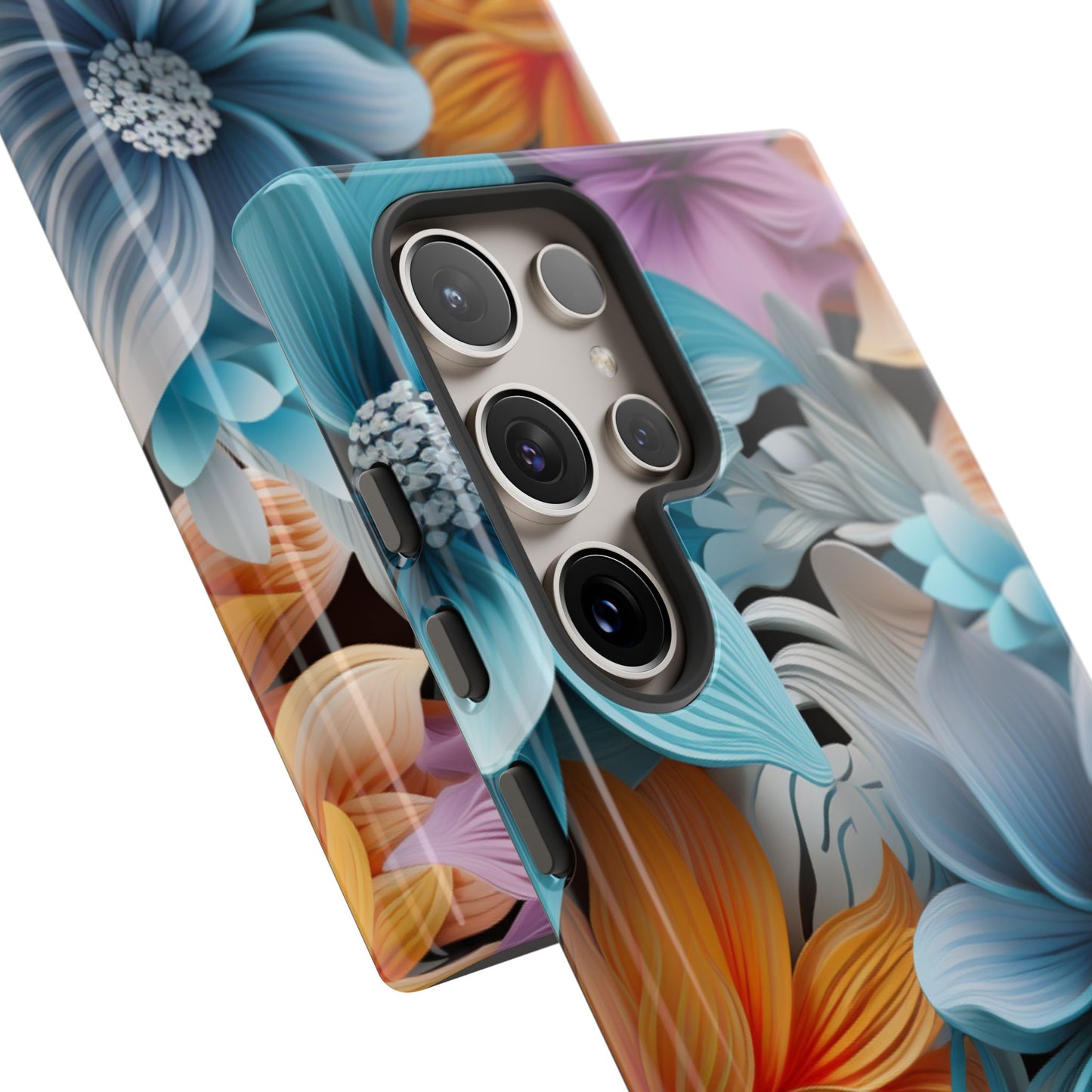 Elegant 3D Floral Bloom Mobile Case – Vivid & Artistic