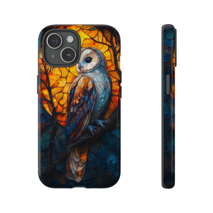 Nocturnal Wisdom – Stained Glass Owl Phone Case for iPhone, Samsung & Pixel