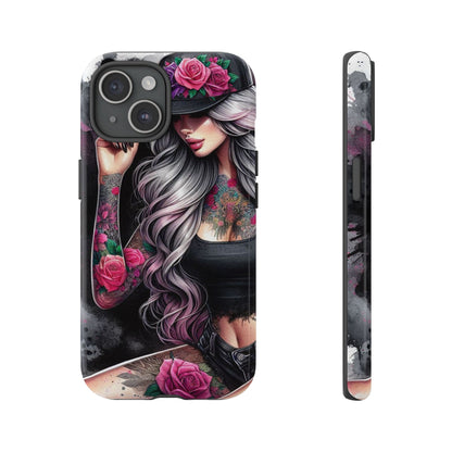 Ink & Roses – Edgy Floral Rebel Mobile Cover