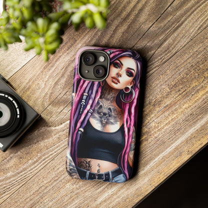Tattooed Rebel – Gothic Cat Spirit Mobile Cover