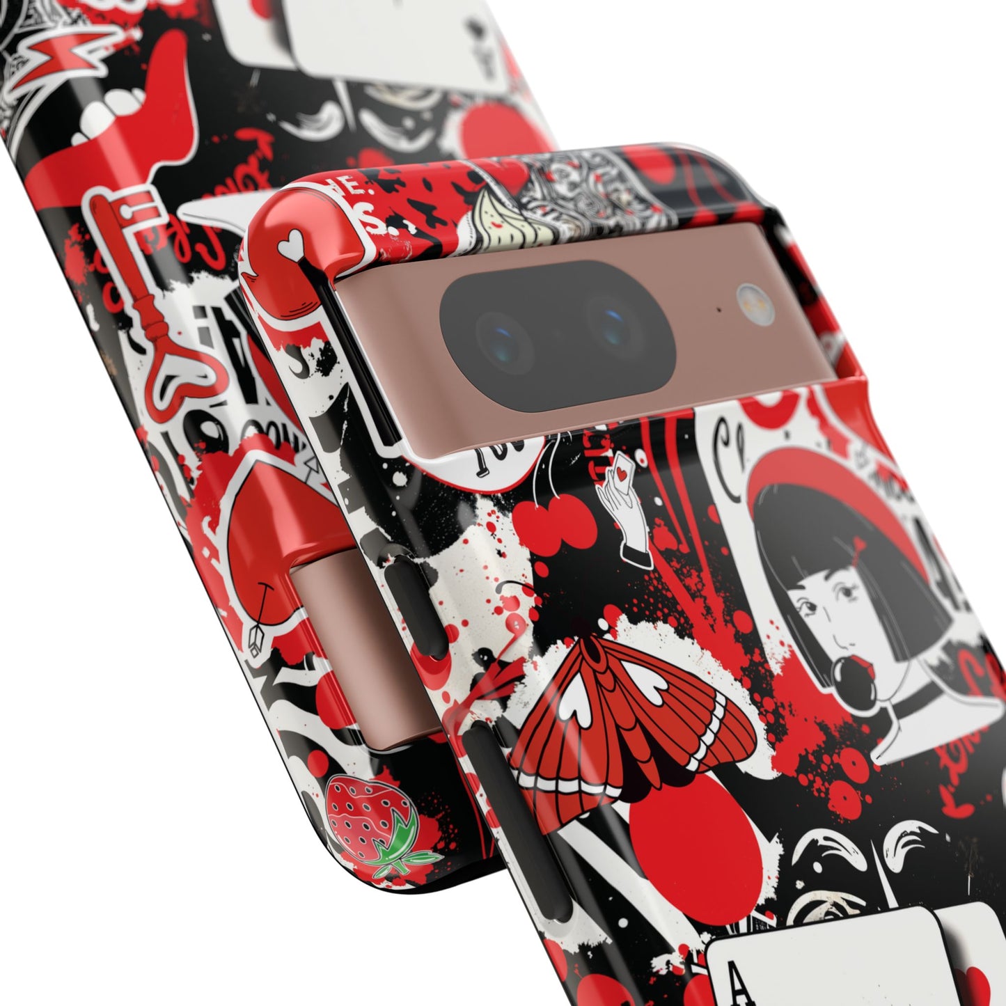 Bold Red & Black Ace Card Phone Case