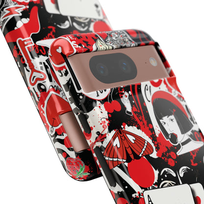 Bold Red & Black Ace Card Phone Case